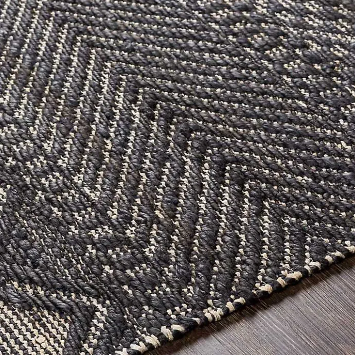 Clearance Kirklands Home Diamond Jute Area Rug, 5x7 Black