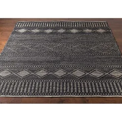 Clearance Kirklands Home Diamond Jute Area Rug, 5x7 Black