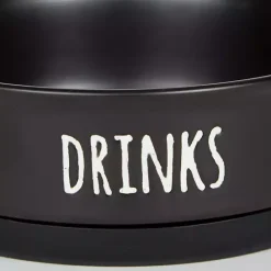 Outlet Kirklands Home Dinner & Drinks 2-pc. Pet Bowl Set, 4 in. Black