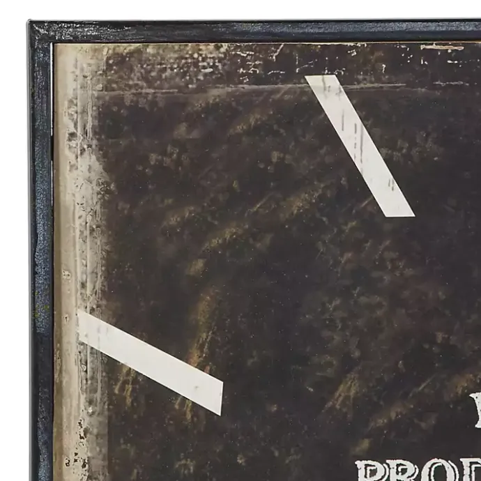 New Kirklands Home Black Distressed Wood Face Square Clock