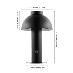 Sale Kirklands Home Dome LED Cordless Table Lamp, 12 in. Black