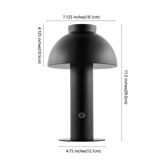 Sale Kirklands Home Dome LED Cordless Table Lamp, 12 in. Black