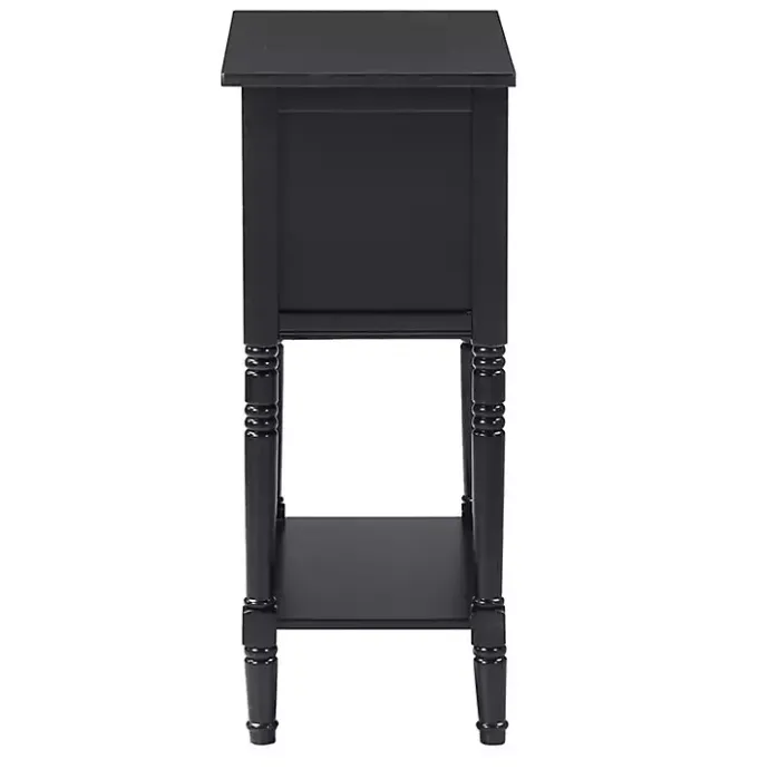 Kirklands Home 3-Drawer Turned Legs Accent Table Black