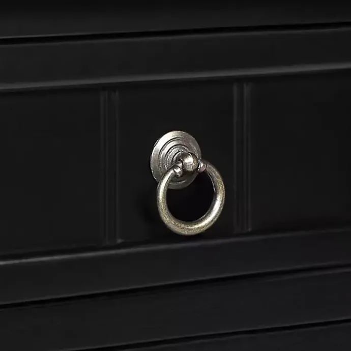 Kirklands Home 3-Drawer Turned Legs Accent Table Black