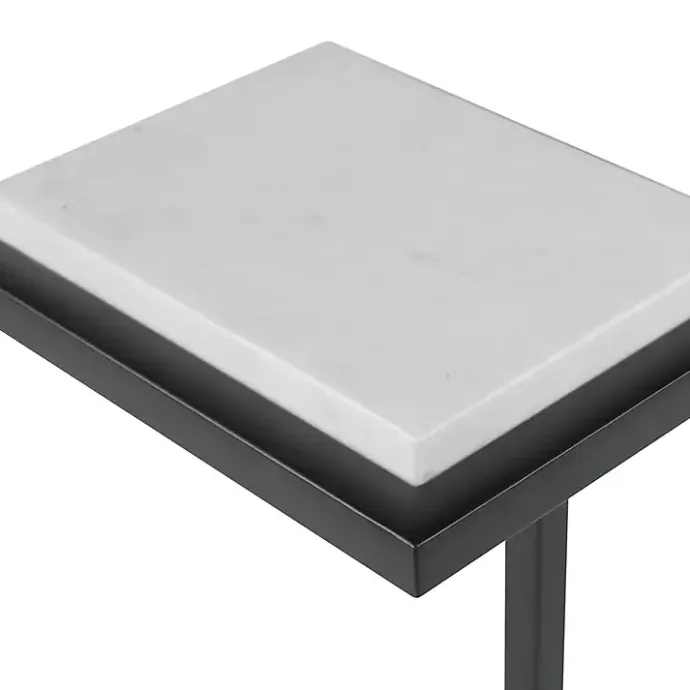 Sale Kirklands Home Elevated Marble Accent Table Black