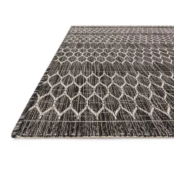 Sale Kirklands Home Black Eyelet Pattern Outdoor Area Rug, 5x7