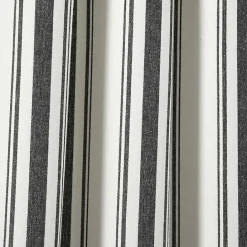 New Kirklands Home Farmhouse Stripe Curtain Panel Set, 108 in. Black