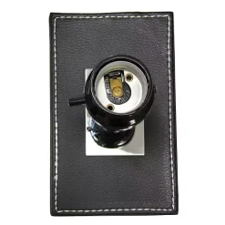 Sale Kirklands Home Faux Leather Charging Table Lamp Black