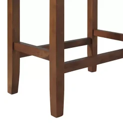 Discount Kirklands Home Faux Leather Madison Walnut Counter Stool Black