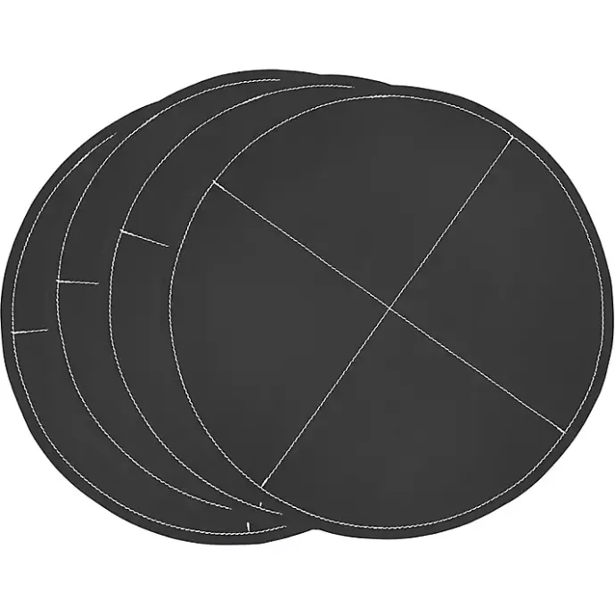 Sale Kirklands Home Faux Leather Placemats, Set of 4 Black