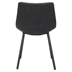 Clearance Kirklands Home Faux Leather Scoop Dining Chairs, Set of 2 Black