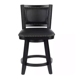 Outlet Kirklands Home Faux Leather Upholstered Counter Stool Black