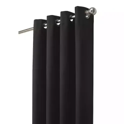 Sale Kirklands Home Faux Suede out Curtain Panel, 84 in. Black