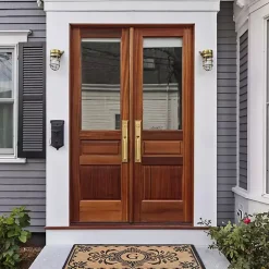 New Kirklands Home Black Fleur De Lis Monogram G Doormat