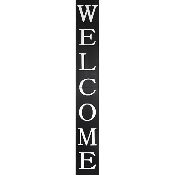 Sale Kirklands Home Foldable Welcome Porch Board Black