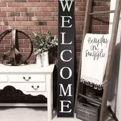 Sale Kirklands Home Foldable Welcome Porch Board Black