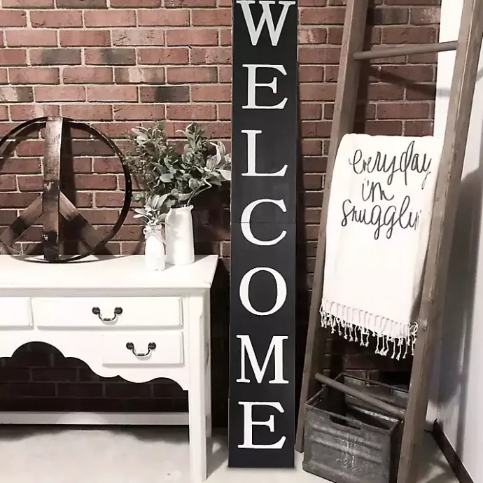 Sale Kirklands Home Foldable Welcome Porch Board Black