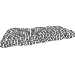 Online Kirklands Home French Edge Outdoor Wicker Settee Cushion Black