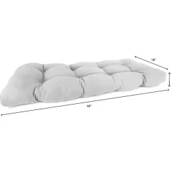 Online Kirklands Home French Edge Outdoor Wicker Settee Cushion Black