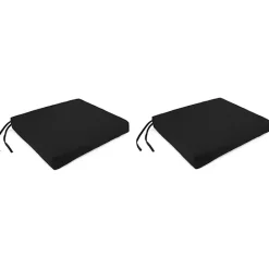 Outlet Kirklands Home French Edge Outdoor Chair Cushions, Set of 2 Black
