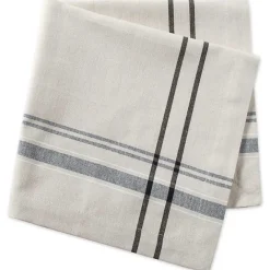 Kirklands Home French Stripe Napkins, Set of 6 Black