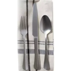 Kirklands Home French Stripe Napkins, Set of 6 Black