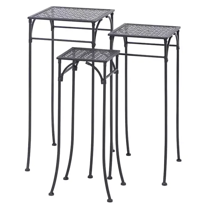 Clearance Kirklands Home Garden 3-pc. Plant Stand Set Black