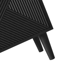 Hot Kirklands Home Geometric Gold Handle Cabinet Black