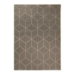 New Kirklands Home Black Geometric Washable Area Rug, 5x7