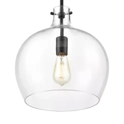 Best Kirklands Home Black Glass Globe Pendant Light