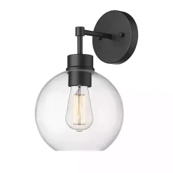Discount Kirklands Home Glass Orb Outdoor Sconce Light Black