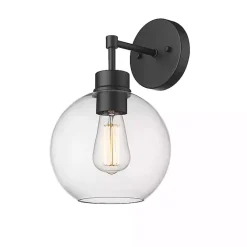 Discount Kirklands Home Glass Orb Outdoor Sconce Light Black