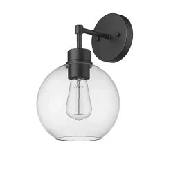 Discount Kirklands Home Glass Orb Outdoor Sconce Light Black