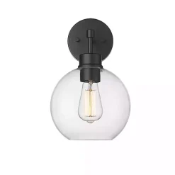 Discount Kirklands Home Glass Orb Outdoor Sconce Light Black