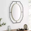 Kirklands Home Black Gold Scalloped Oval Frame Wall Mirror