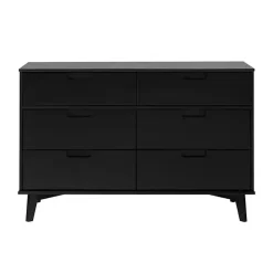 Online Kirklands Home Grooved Handle 6-Drawer Dresser Black