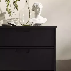 Online Kirklands Home Grooved Handle 6-Drawer Dresser Black