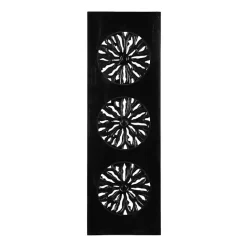 Online Kirklands Home Handcarved Wood Floral Wall Plaque Black