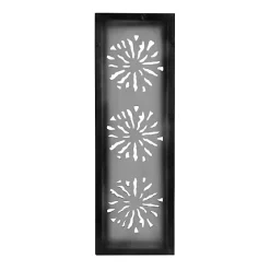 Online Kirklands Home Handcarved Wood Floral Wall Plaque Black
