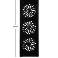Online Kirklands Home Handcarved Wood Floral Wall Plaque Black