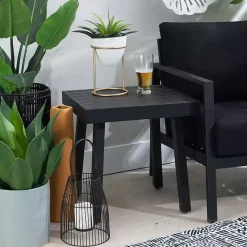 Clearance Kirklands Home Holland Outdoor Side Table Black