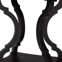Clearance Kirklands Home Hourglass Wood Accent Table Black