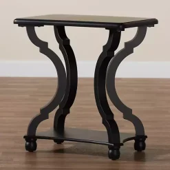 Clearance Kirklands Home Hourglass Wood Accent Table Black
