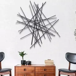 Sale Kirklands Home Icilio Abstract Linear Wall Plaque Black