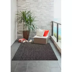 Discount Kirklands Home Intertwine Indoor/Outdoor Area Rug, 4x7 Black