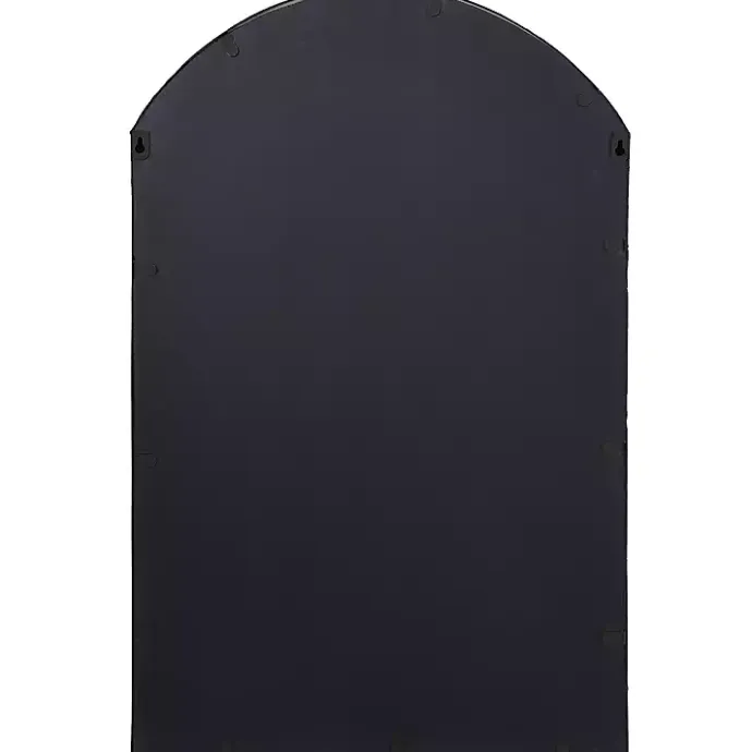 Outlet Kirklands Home Black Iron Arched Windowpane Mirror