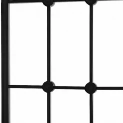 Outlet Kirklands Home Black Iron Arched Windowpane Mirror