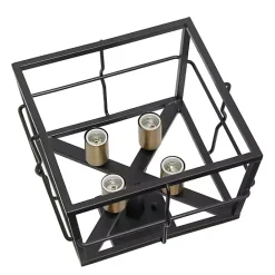 Discount Kirklands Home Ironhouse Flush Mount Light Black