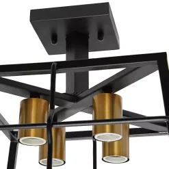 Discount Kirklands Home Ironhouse Flush Mount Light Black