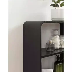 Outlet Kirklands Home Kato Single Drawer Wall Shelf Black